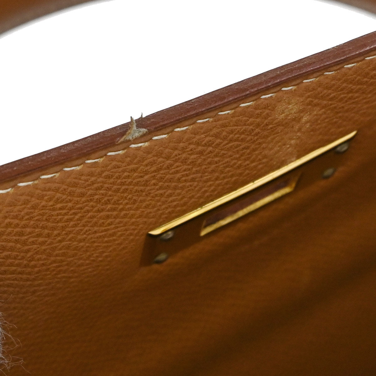 Hermes Gold Courchevel Kelly 32 Sellier 2way Shoulder Handbag