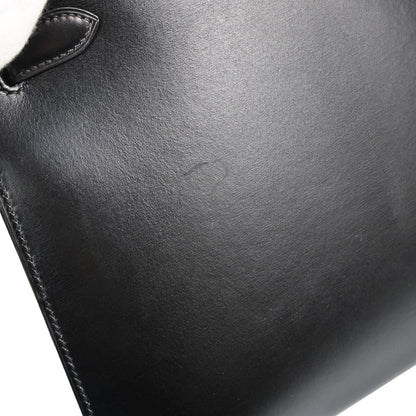 Hermes Black Box Calf Kelly 28 Sellier 2way Shoulder Handbag