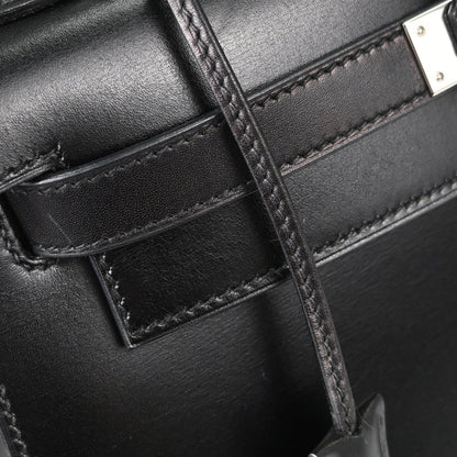 Hermes Black Box Calf Kelly 28 Sellier 2way Shoulder Handbag