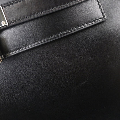 Hermes Black Box Calf Kelly 28 Sellier 2way Shoulder Handbag
