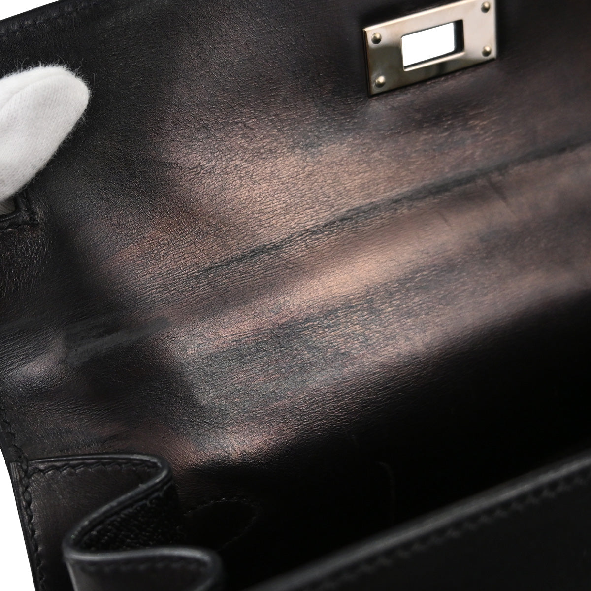 Hermes Black Box Calf Kelly 28 Sellier 2way Shoulder Handbag