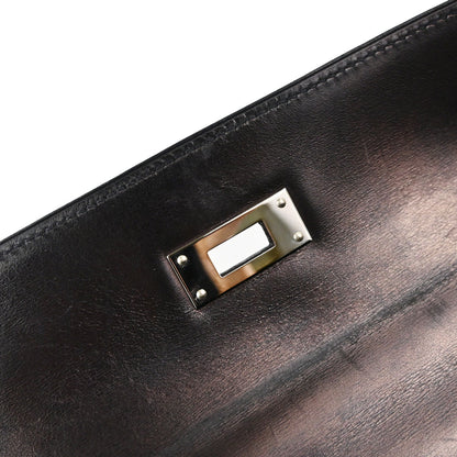 Hermes Black Box Calf Kelly 28 Sellier 2way Shoulder Handbag