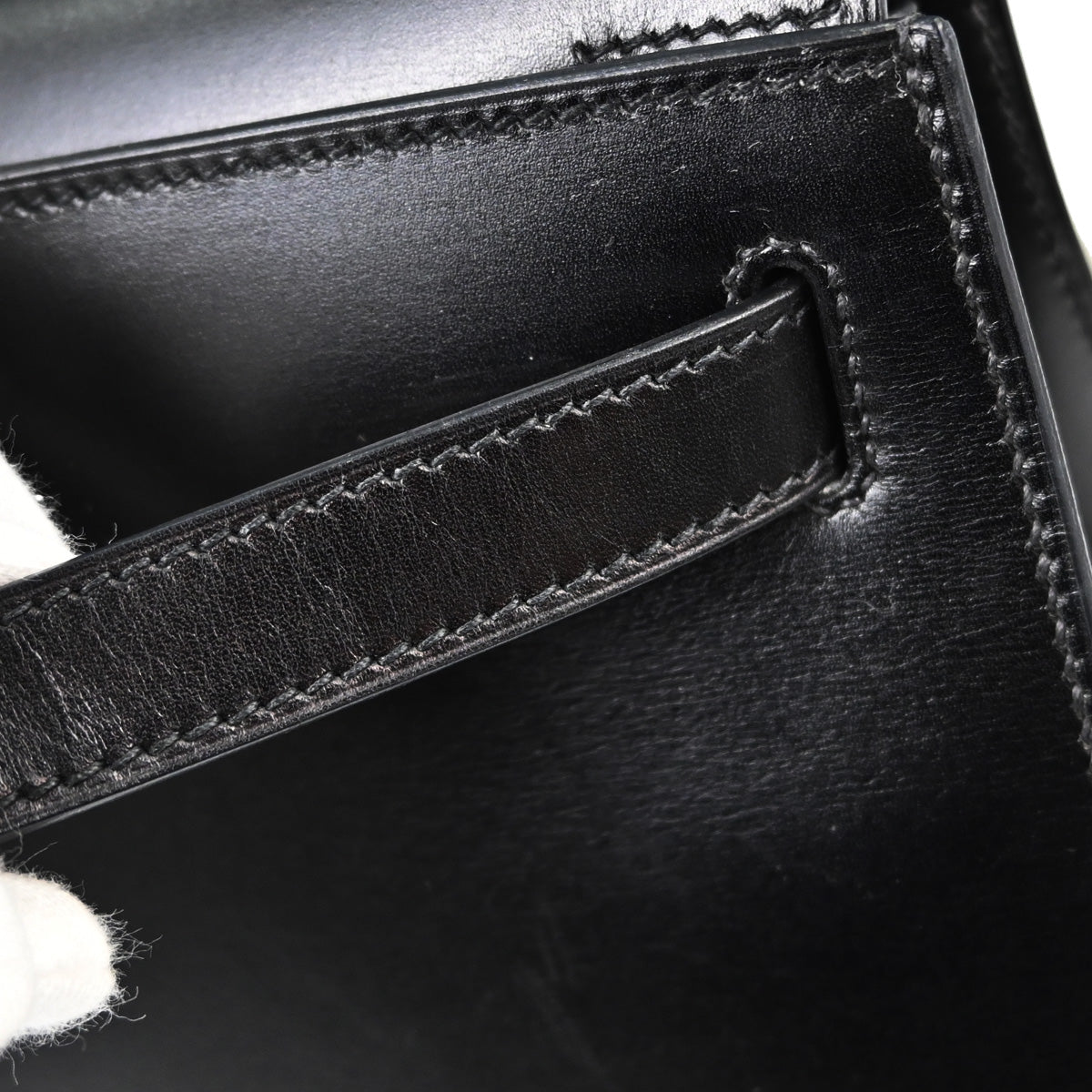 Hermes Black Box Calf Kelly 28 Sellier 2way Shoulder Handbag