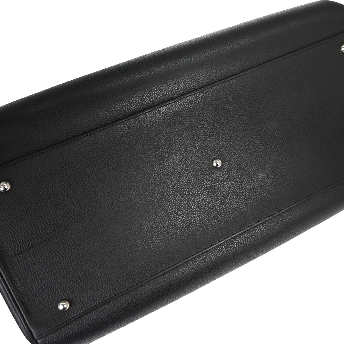 Hermes Black Vache Liegee Paris Bombay 50 Handbag