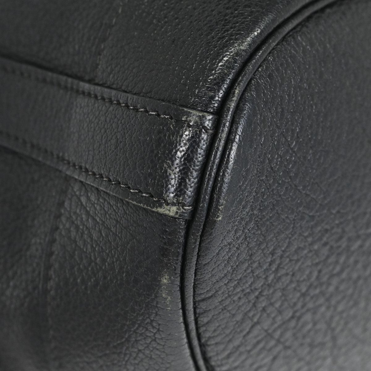 Hermes Black Buffle Skipper Market GM Bucket Shoulder Bag