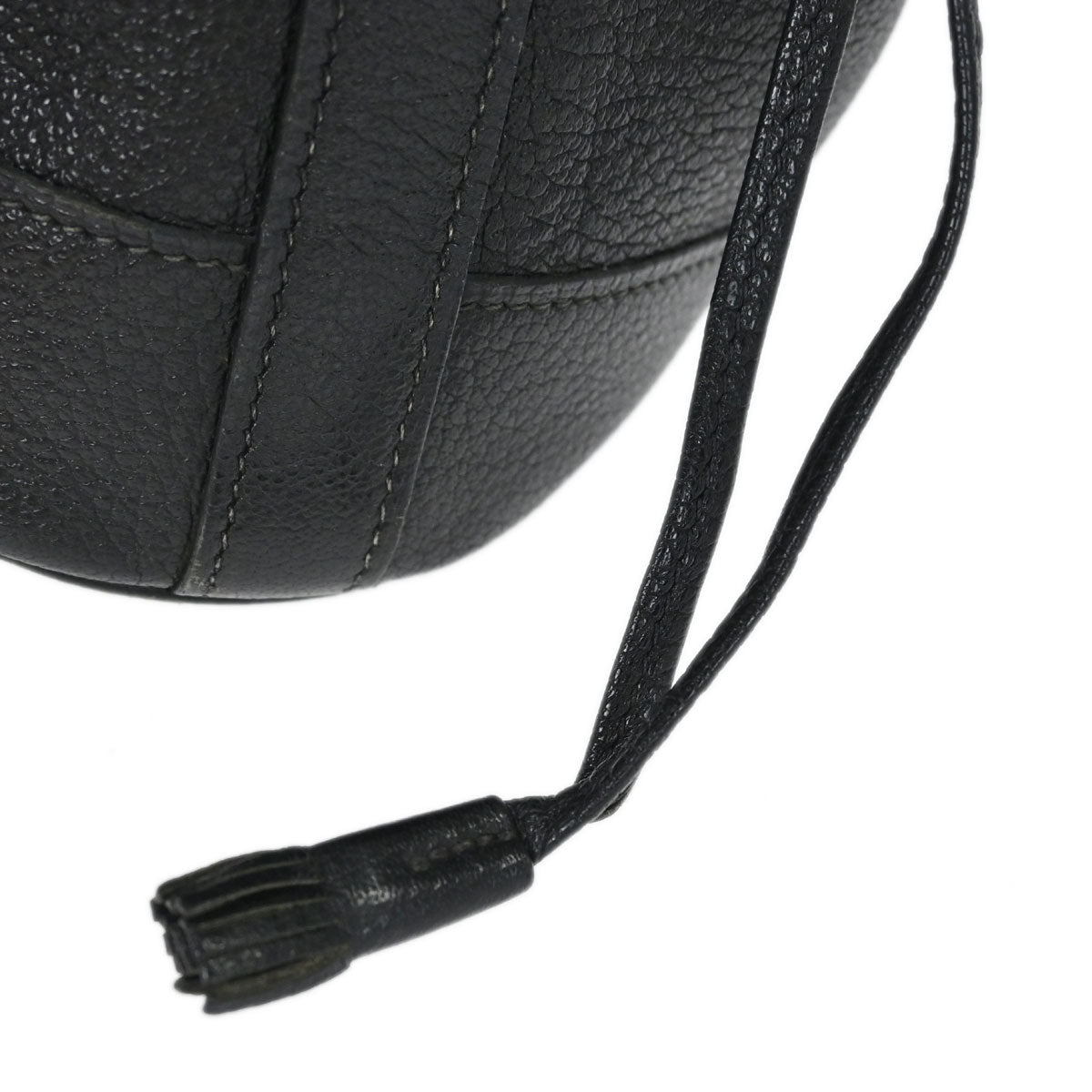 Hermes Black Buffle Skipper Market GM Bucket Shoulder Bag