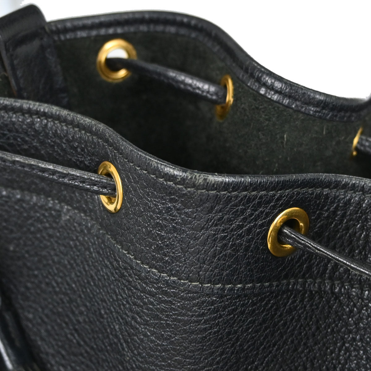 Hermes Black Buffle Skipper Market GM Bucket Shoulder Bag