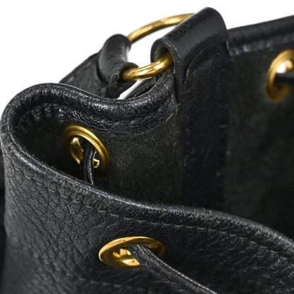 Hermes Black Buffle Skipper Market GM Bucket Shoulder Bag