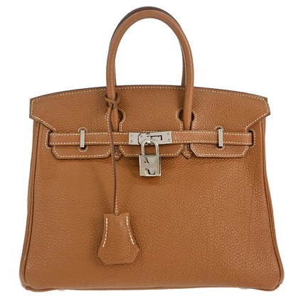 Hermes Gold Togo Birkin 25 Handbag