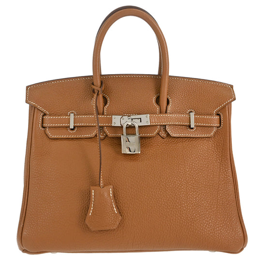 Hermes Gold Togo Birkin 25 Handbag