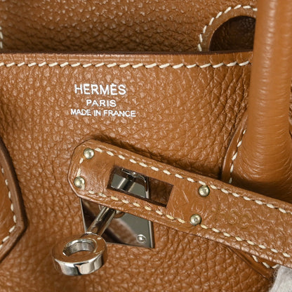 Hermes Gold Togo Birkin 25 Handbag