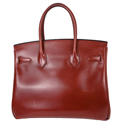 Hermes Rouge H Box Calf Birkin 30 Handbag
