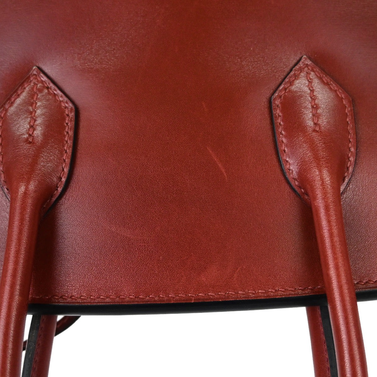 Hermes Rouge H Box Calf Birkin 30 Handbag