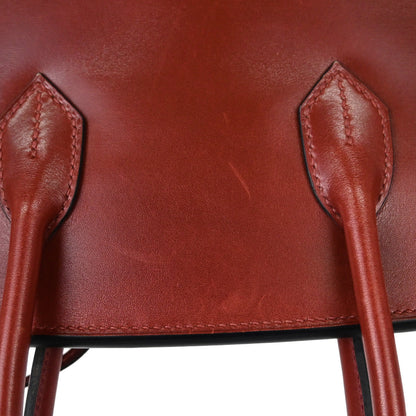Hermes Rouge H Box Calf Birkin 30 Handbag