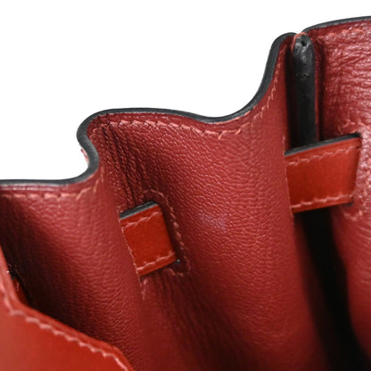 Hermes Rouge H Box Calf Birkin 30 Handbag