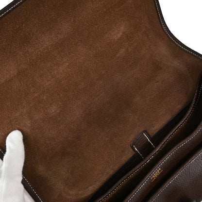 Hermes Havane Taurillon Clemence Noumea Shoulder Bag