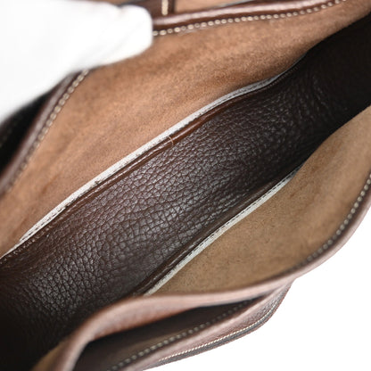 Hermes Havane Taurillon Clemence Noumea Shoulder Bag