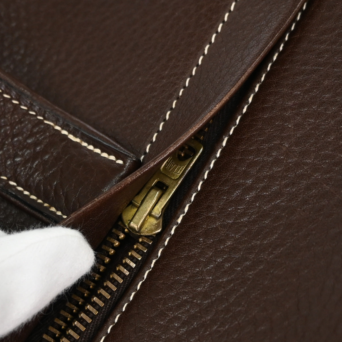 Hermes Havane Taurillon Clemence Noumea Shoulder Bag