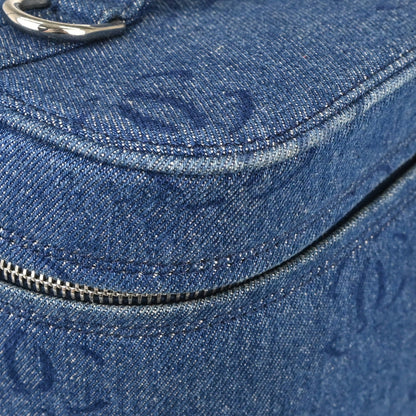 Chanel Blue Denim Vanity 2way Shoulder Handbag