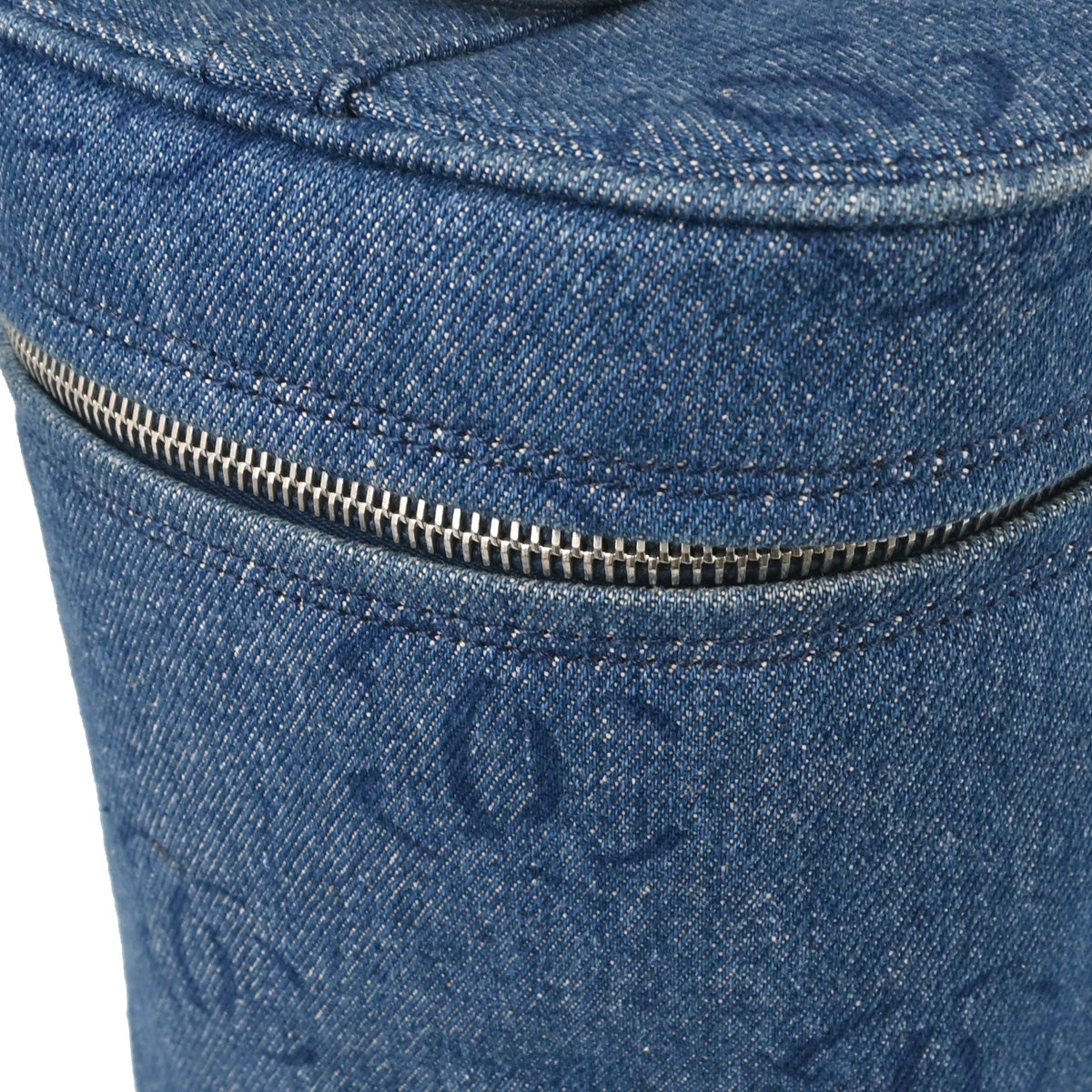 Chanel Blue Denim Vanity 2way Shoulder Handbag