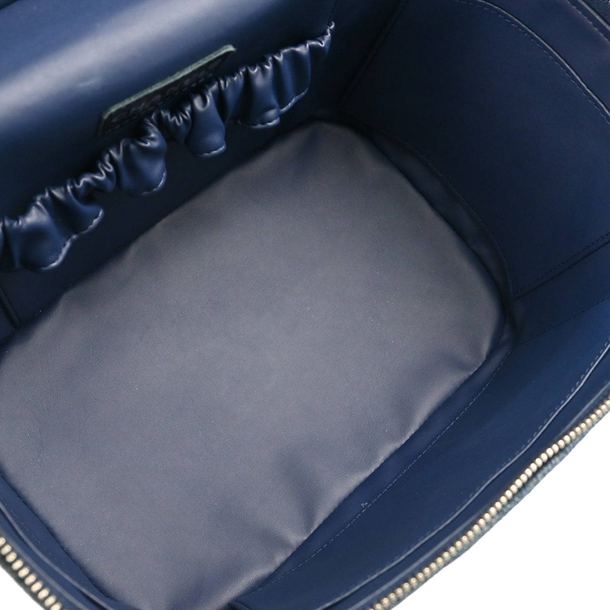 Chanel Blue Denim Vanity 2way Shoulder Handbag