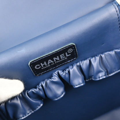 Chanel Blue Denim Vanity 2way Shoulder Handbag