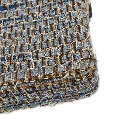 Chanel Blue Tweed East West Shoulder Bag
