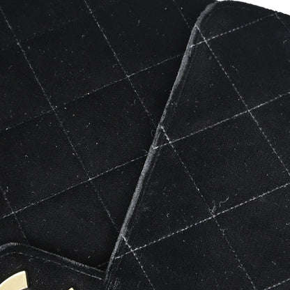 Chanel Black Velvet Briefcase Business Handbag