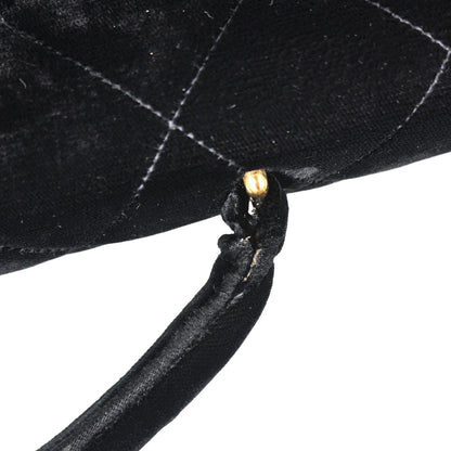 Chanel Black Velvet Briefcase Business Handbag