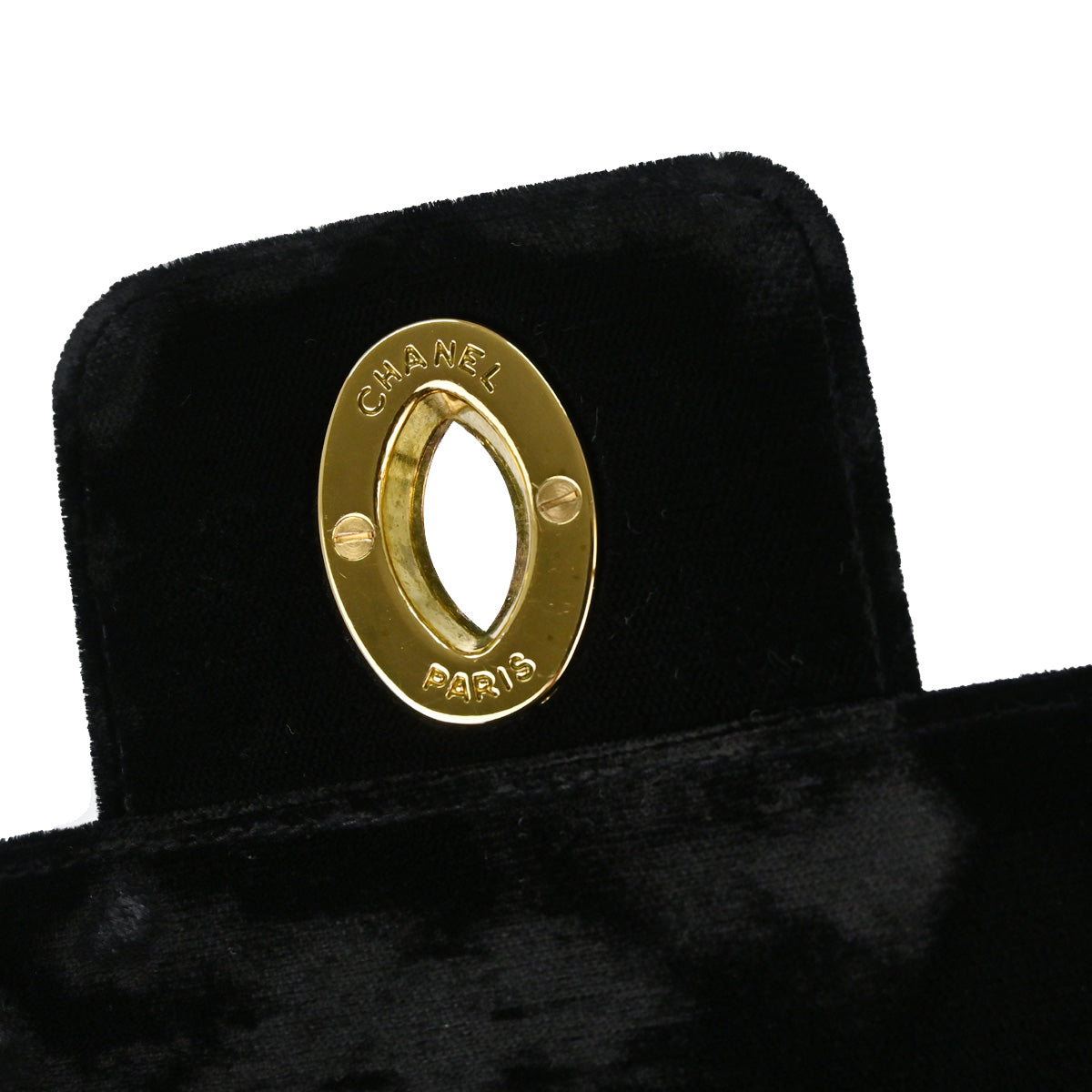 Chanel Black Velvet Briefcase Business Handbag