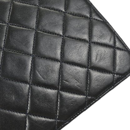 Chanel Black Lambskin Pushlock Small Half Flap Shoulder Bag
