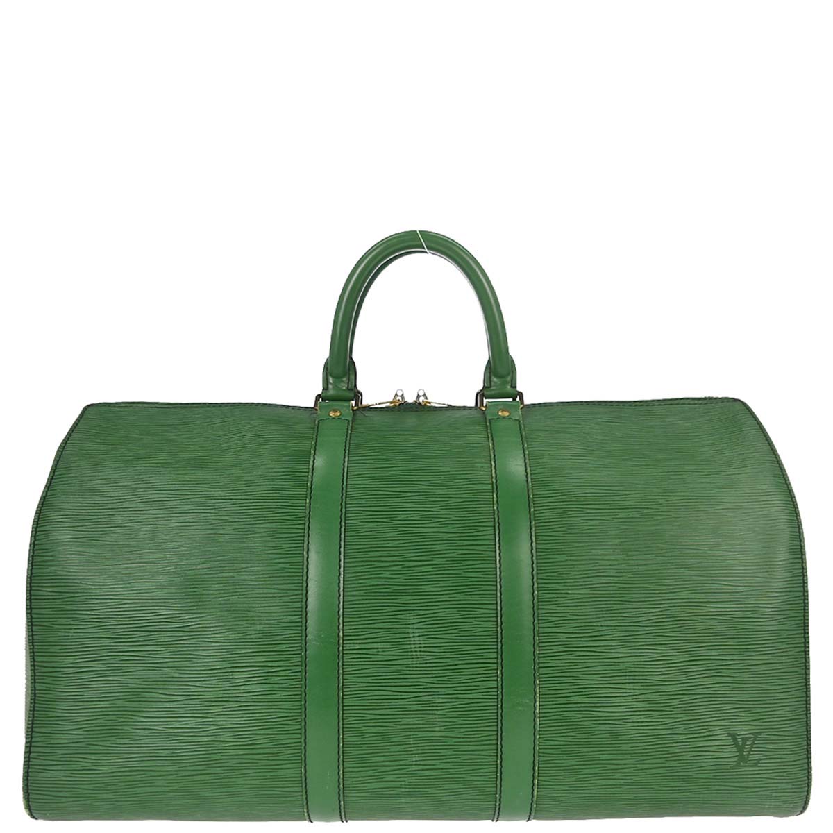 Louis Vuitton Green Epi Keepall 45 Travel Handbag M42974