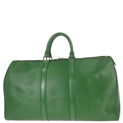Louis Vuitton Green Epi Keepall 45 Travel Handbag M42974