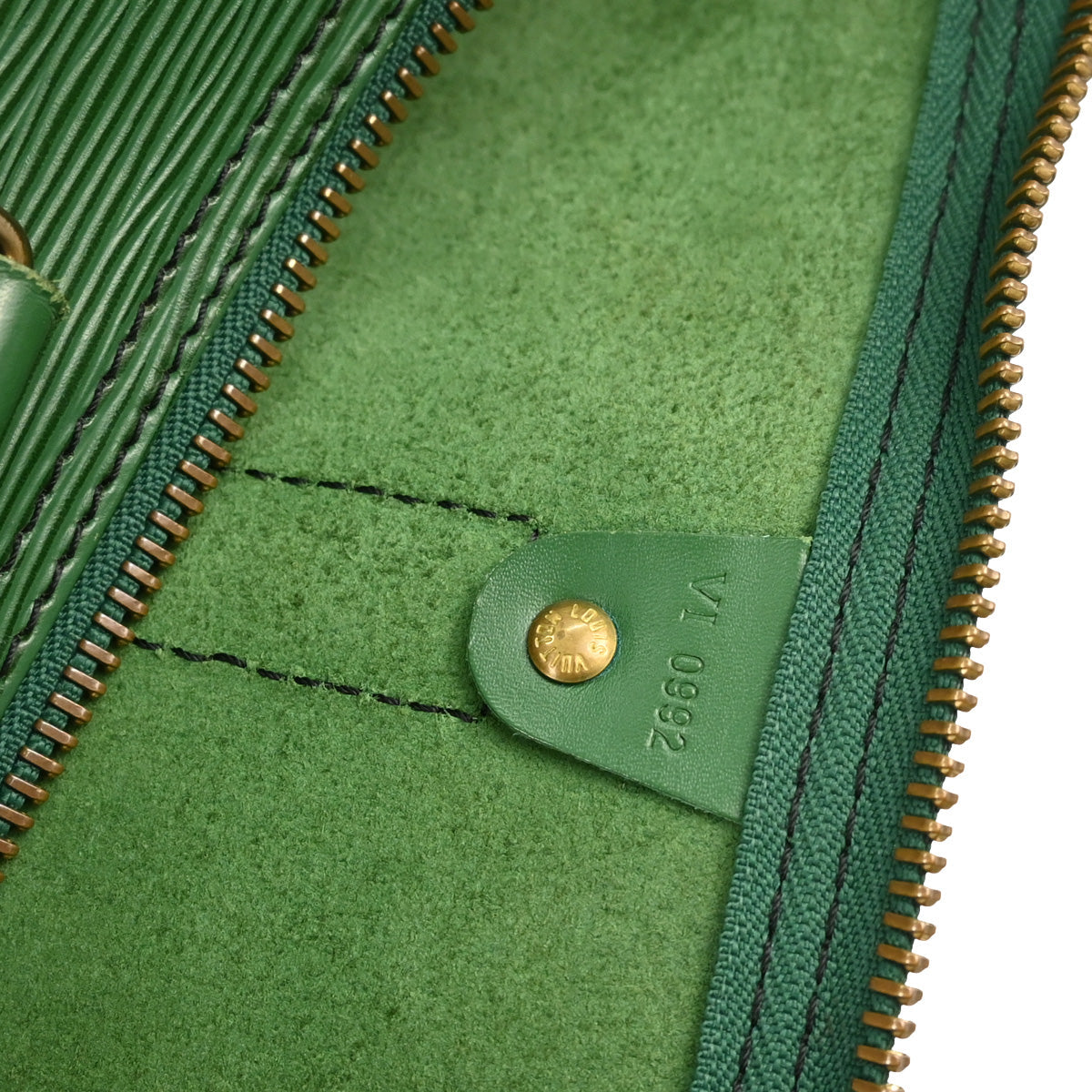 Louis Vuitton Green Epi Keepall 45 Travel Handbag M42974