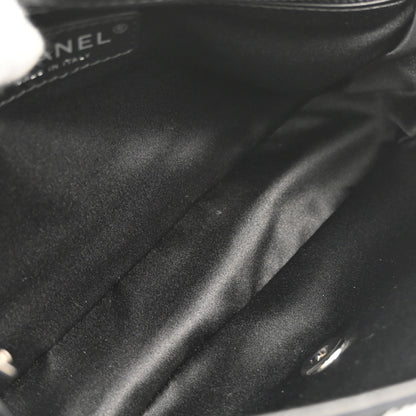 Chanel Black White Sequins Single Flap Shoulder Bag