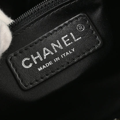 Chanel Black White Sequins Single Flap Shoulder Bag