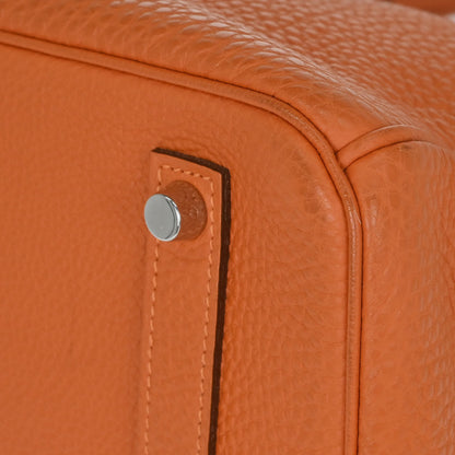 Hermes Orange Togo Birkin 35 Handbag