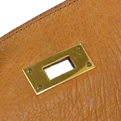 Hermes * Chestnut Ostrich Kelly 32 Sellier Shoulder Handbag