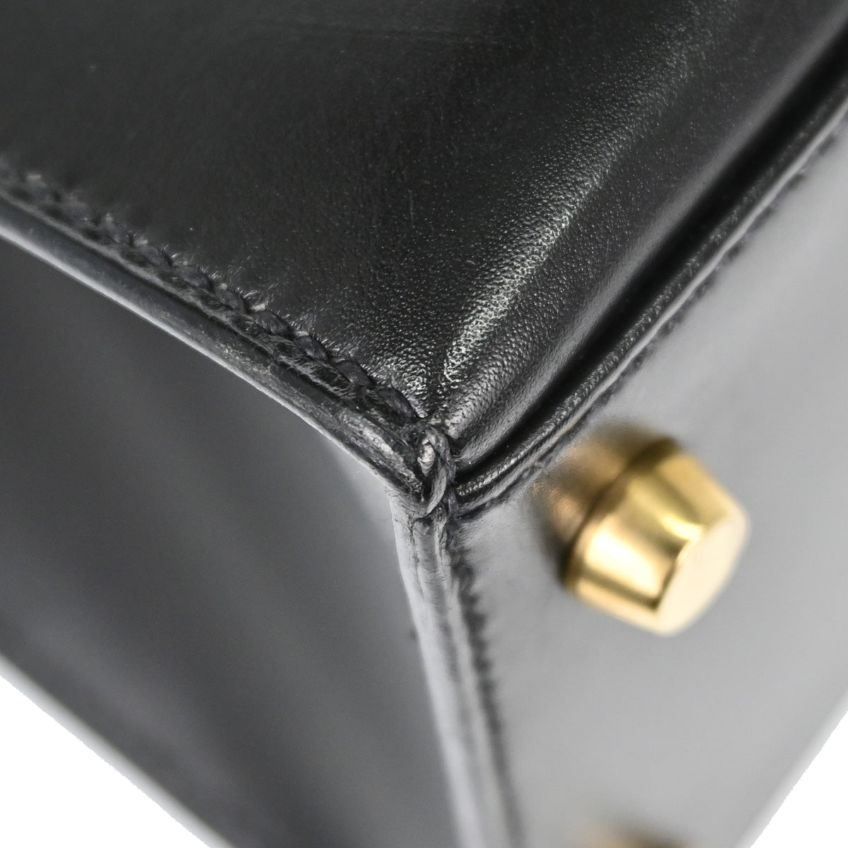 Hermes Black Box Calf Kelly 28 Sellier 2way Shoulder Handbag