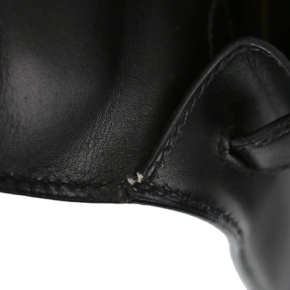 Hermes Black Box Calf Kelly 28 Sellier 2way Shoulder Handbag