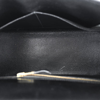Hermes Black Box Calf Kelly 28 Sellier 2way Shoulder Handbag