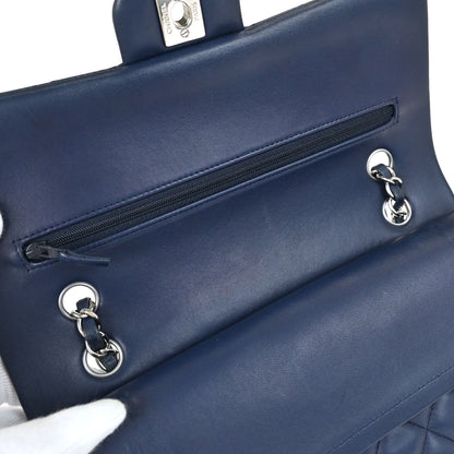 Chanel Navy Lambskin Medium Classic Double Flap Shoulder Bag