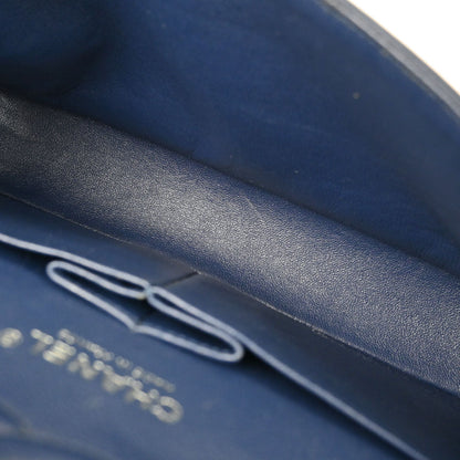 Chanel Navy Lambskin Medium Classic Double Flap Shoulder Bag
