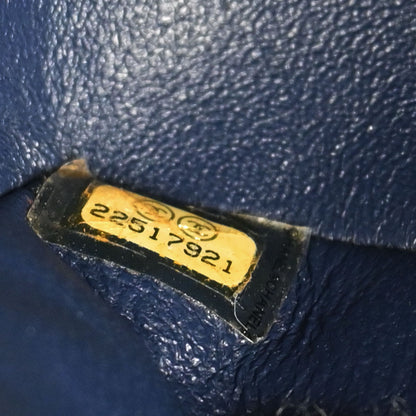 Chanel Navy Lambskin Medium Classic Double Flap Shoulder Bag