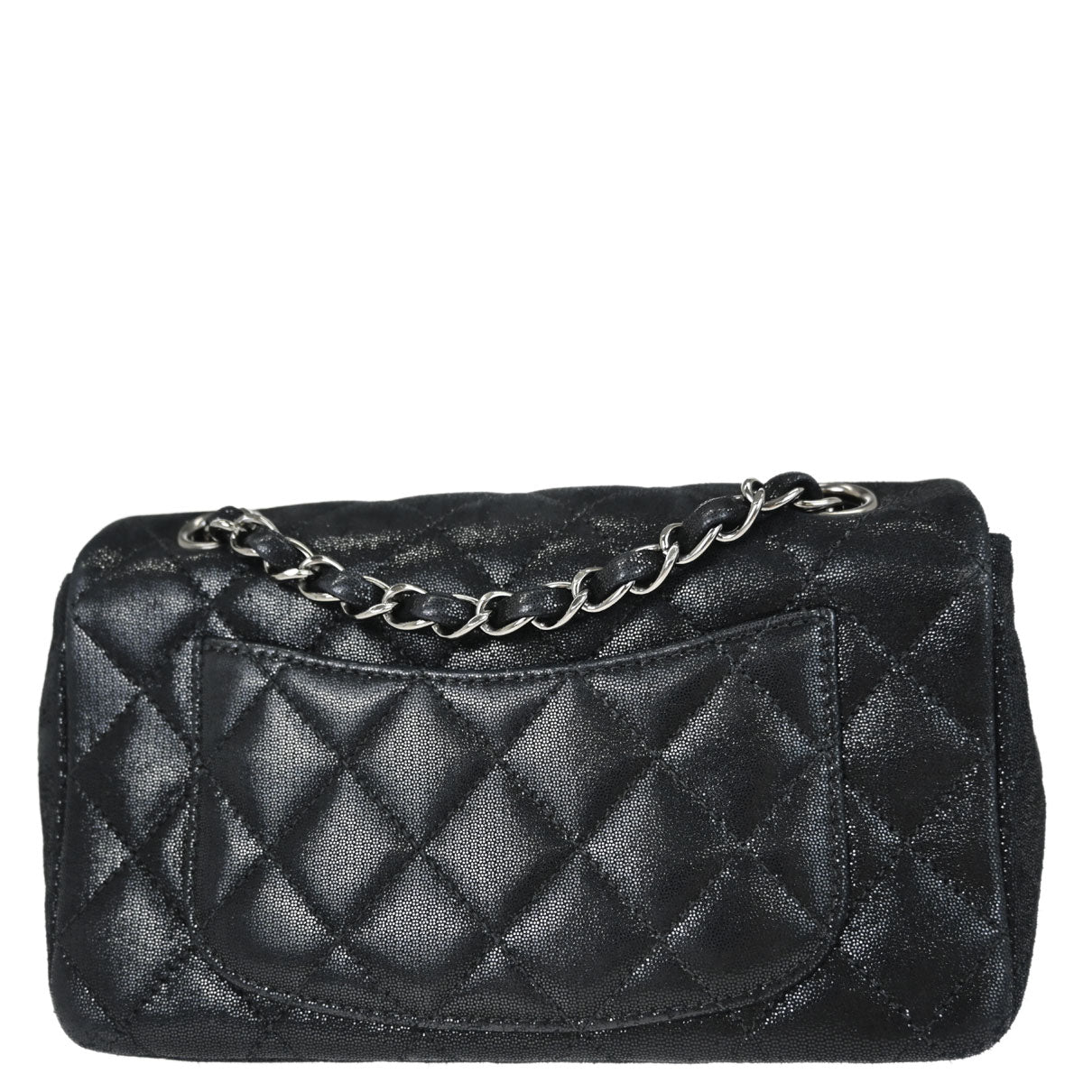 Chanel 2011 Metallic Black Calfskin Crystal CC Shoulder Bag
