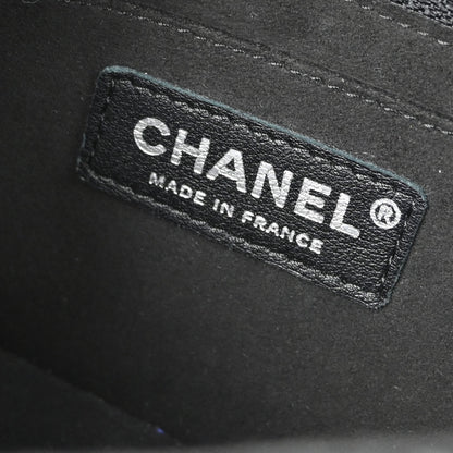 Chanel 2011 Metallic Black Calfskin Crystal CC Shoulder Bag