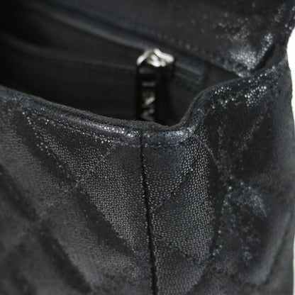 Chanel 2011 Metallic Black Calfskin Crystal CC Shoulder Bag