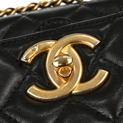 Chanel Black Lambskin Mademoiselle Shoulder Bag