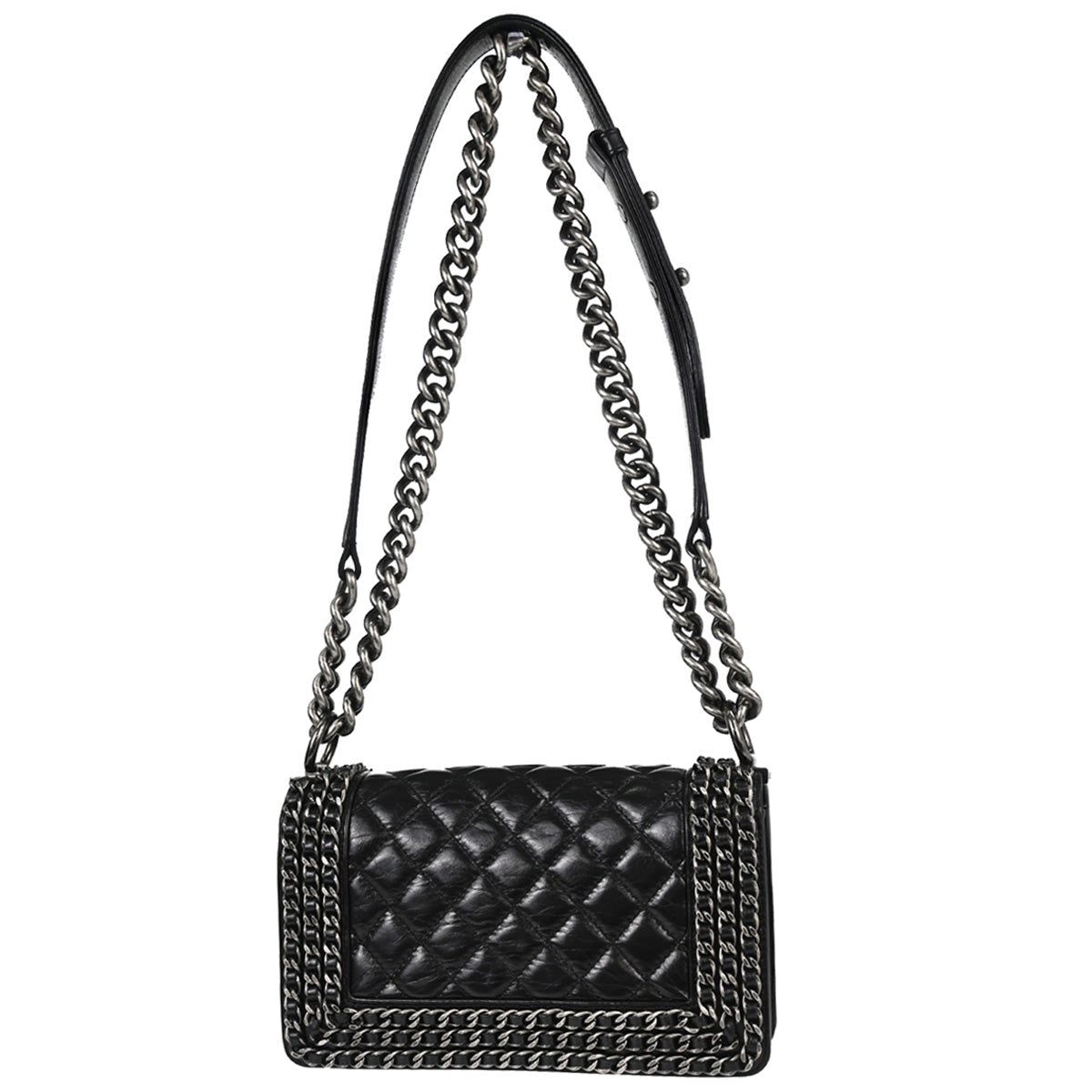 Boy Chanel 2014-2015 Black Calfskin Small Chain Shoulder Bag