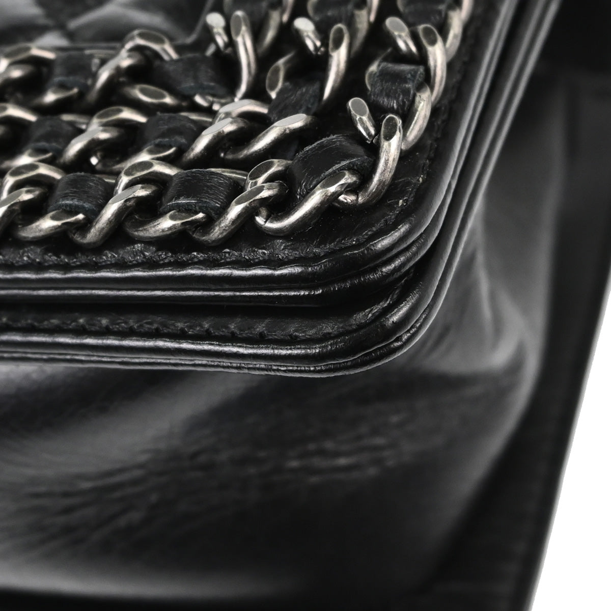 Boy Chanel 2014-2015 Black Calfskin Small Chain Shoulder Bag